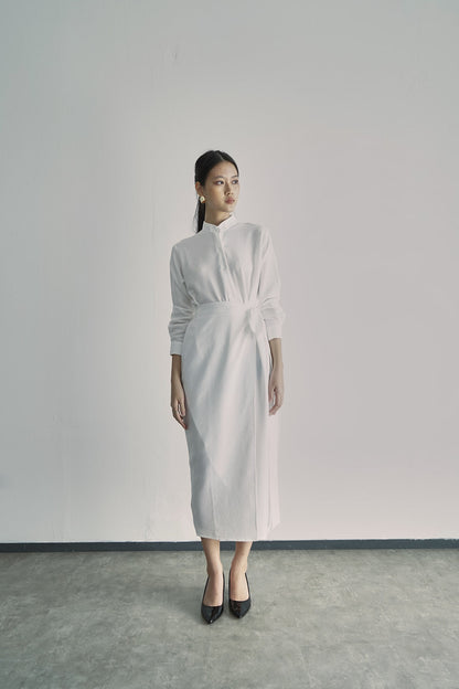 Sada Linen Dress - Broken White