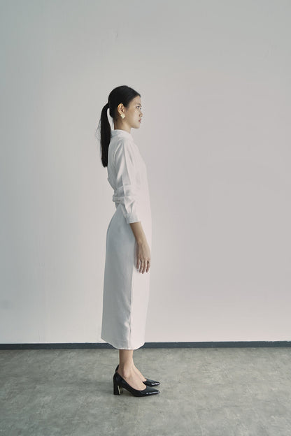 Sada Linen Dress - Broken White