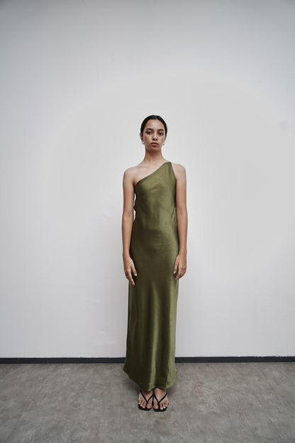 Celie Dress - Moss Green