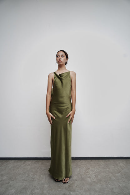 Goi Dress - Moss Green