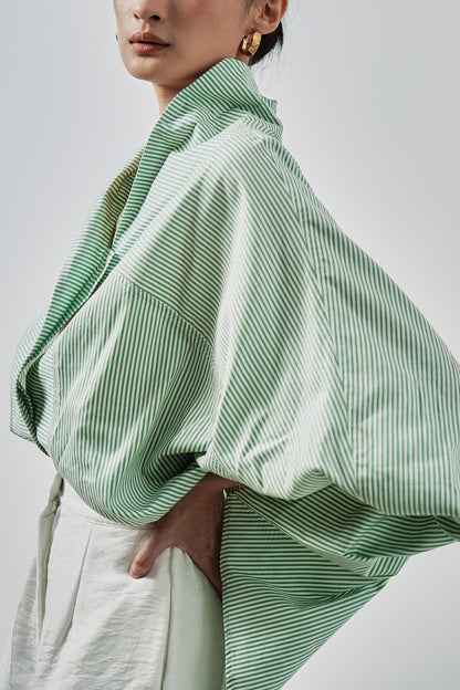 Mav Top - Mint Stripes