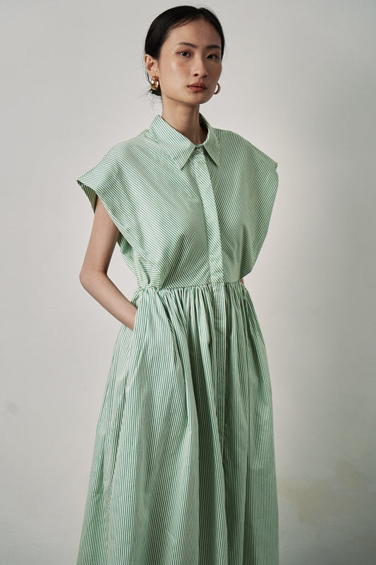 Playa Dress - Mint Stripes