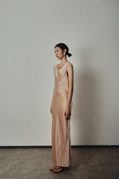 Esme Dress w Beads - Champagne