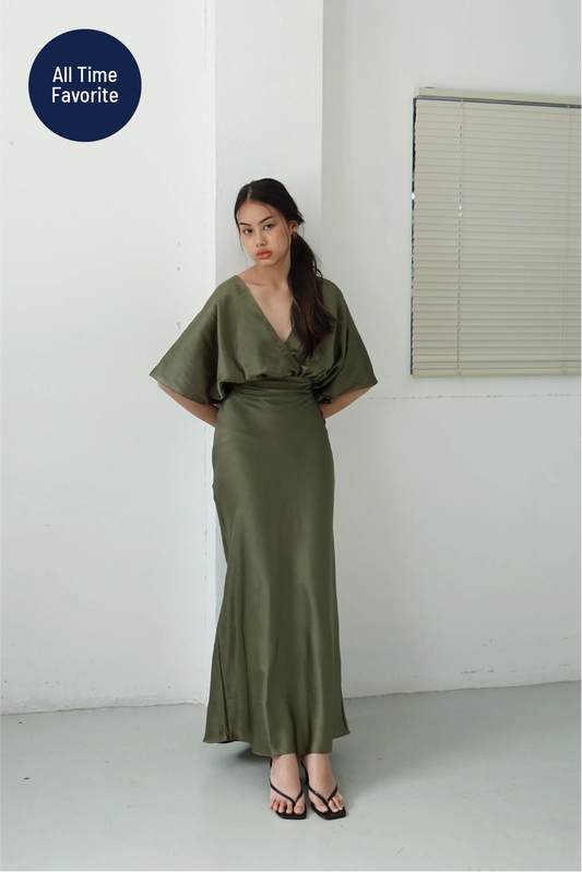 Lily Dress -  Moss Green