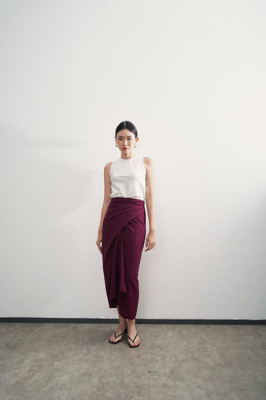 Moon Skirt - Maroon