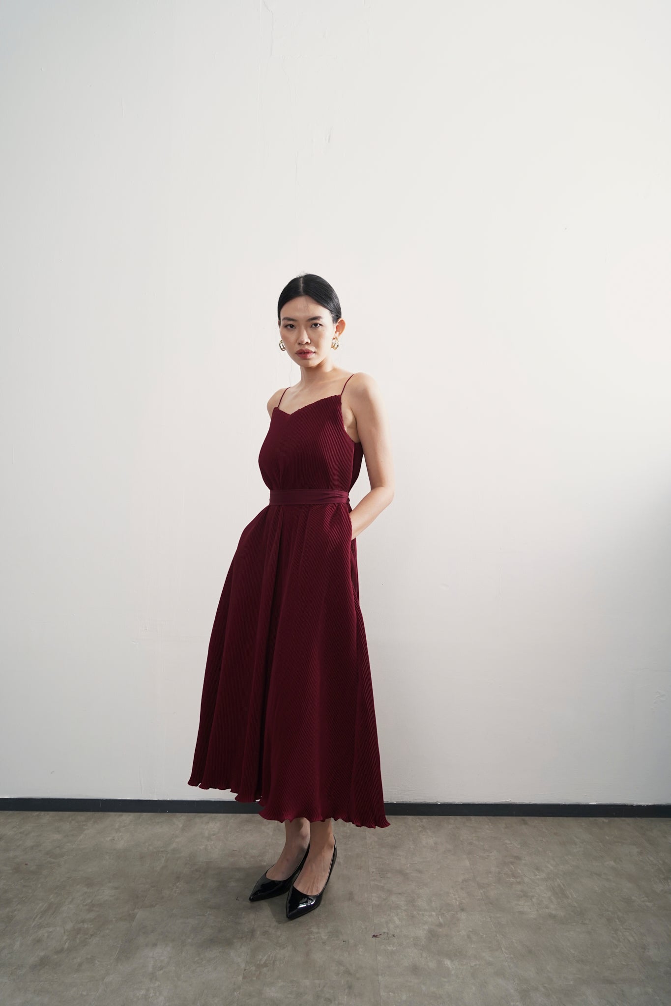 Anya Dress - Maroon