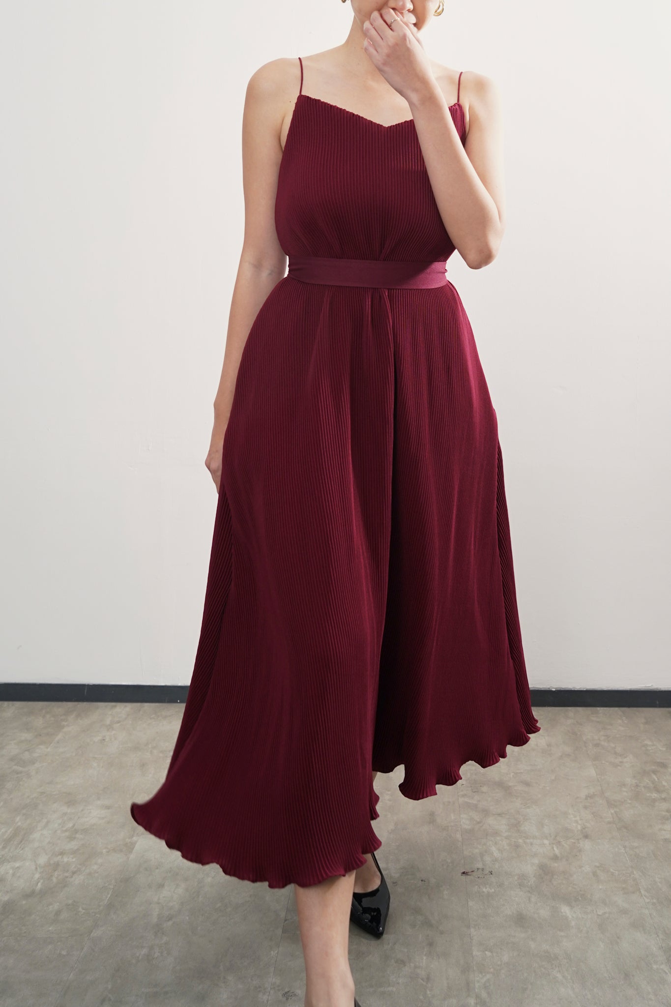 Anya Dress - Maroon