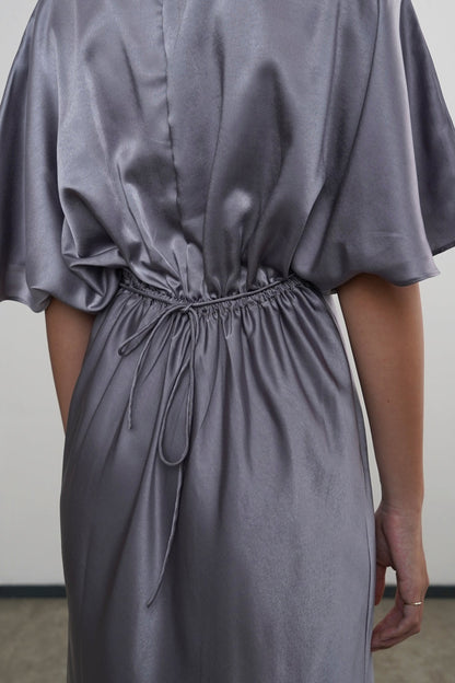 Midi Length Lily Dress - Ash Grey