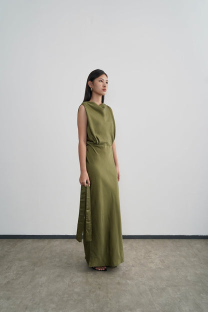 Neva Dress - Moss Green