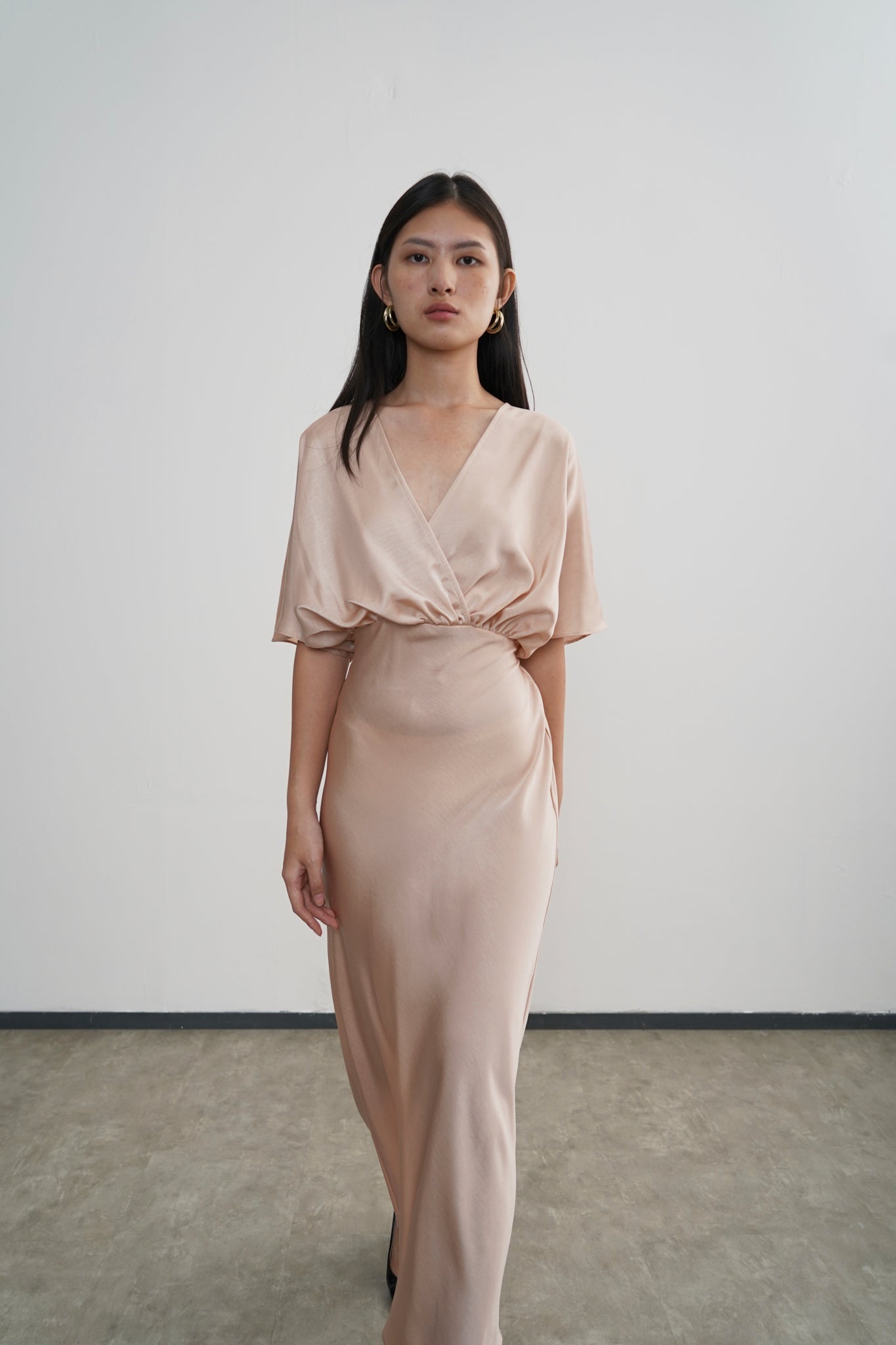 Midi Length Lily Dress - Champagne