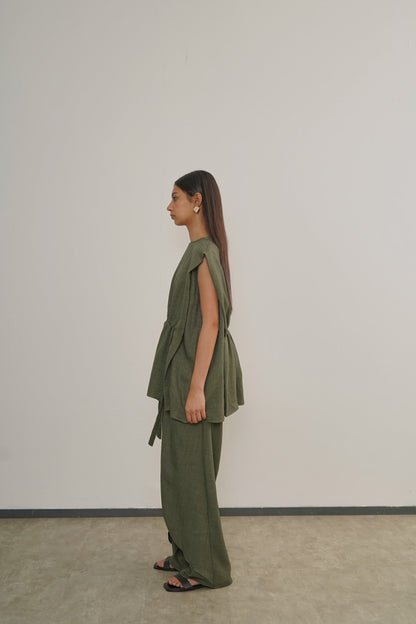 Malvi Top - Moss Green