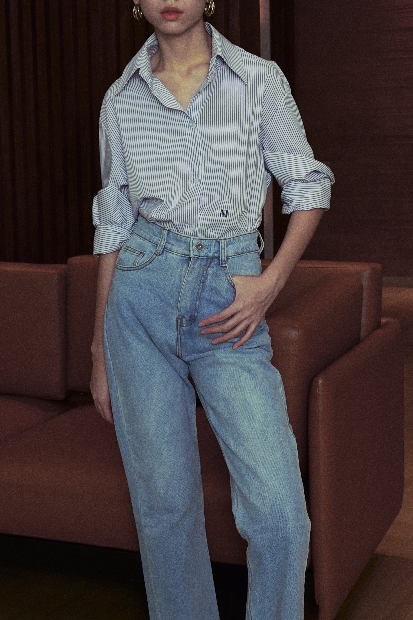 Straight Leg Jeans - Light Blue