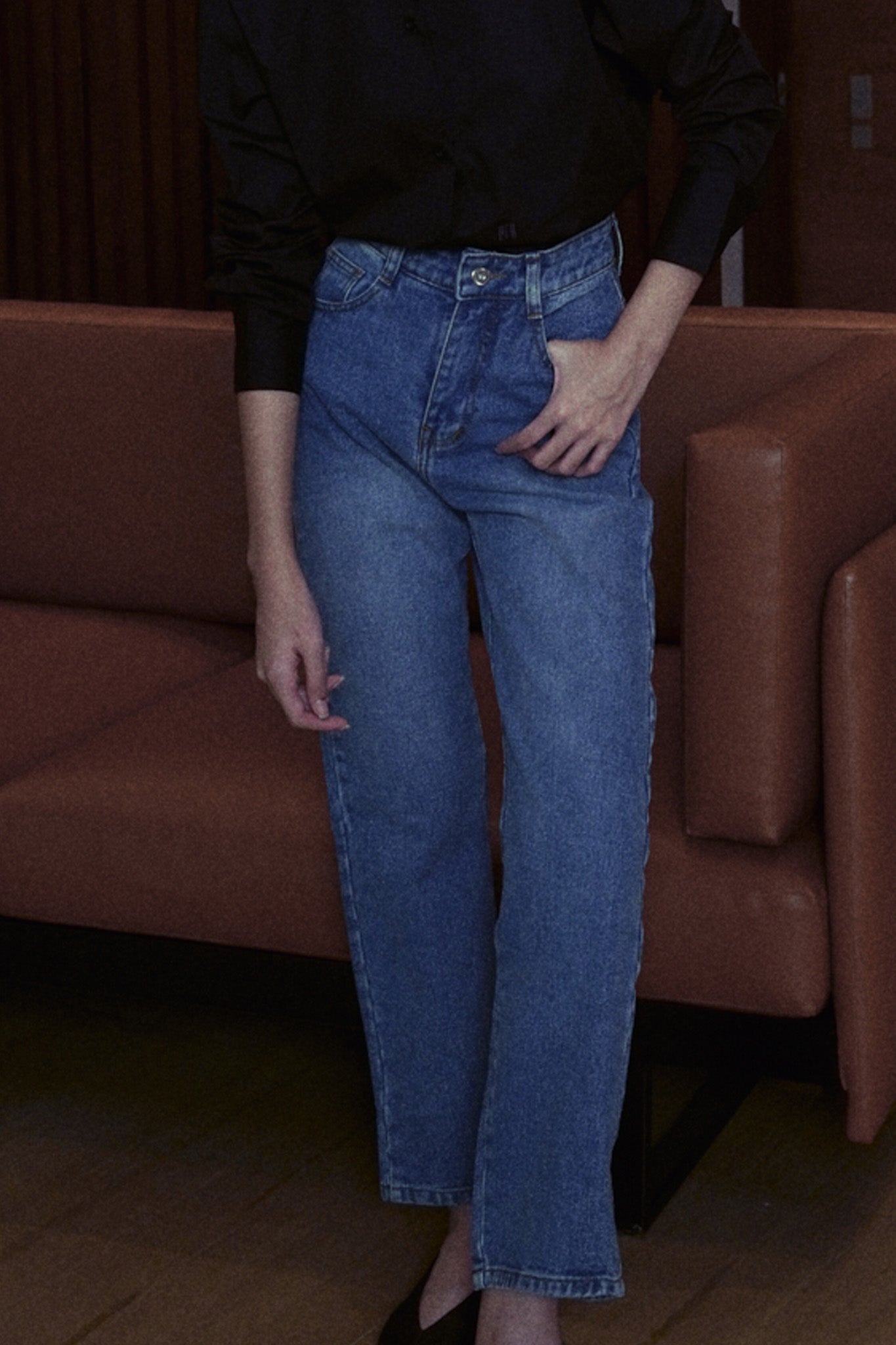 Straight Leg Jeans - Indigo Blue